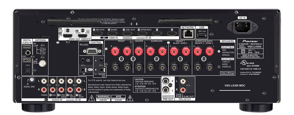 Pioneer Elite VSX-LX305 9.2 Ch Network AV Dolby Vision Optimized Receiver