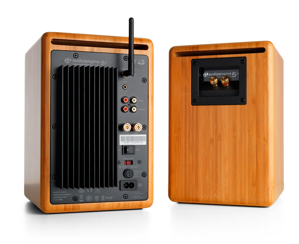 Audioengine A5+ Premium Wireless Bluetooth Speaker System - Bamboo Pair