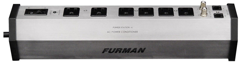 Furman PST-6 15-Amp Aluminum Chassis 6-Outlet Cable and Telco Protection Standard Level Power Conditioning