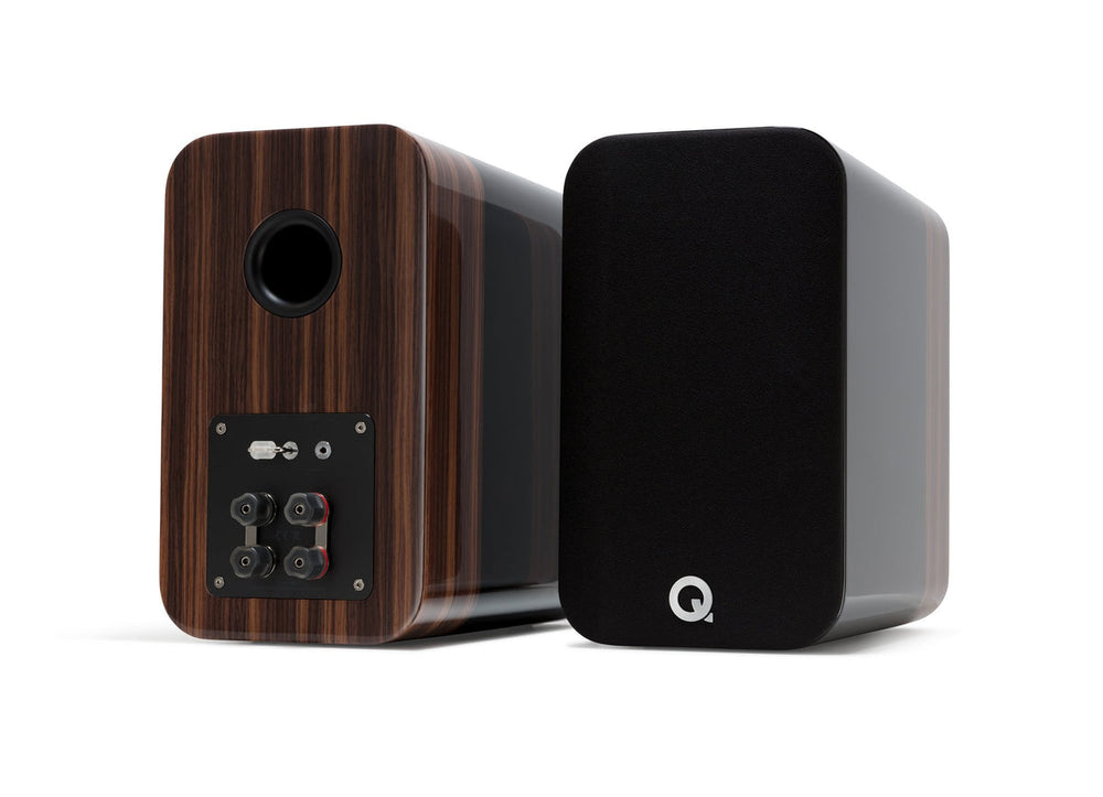 Q Acoustics Concept 300 Gloss Black & Rosewood Pair Bookshelf Speakers