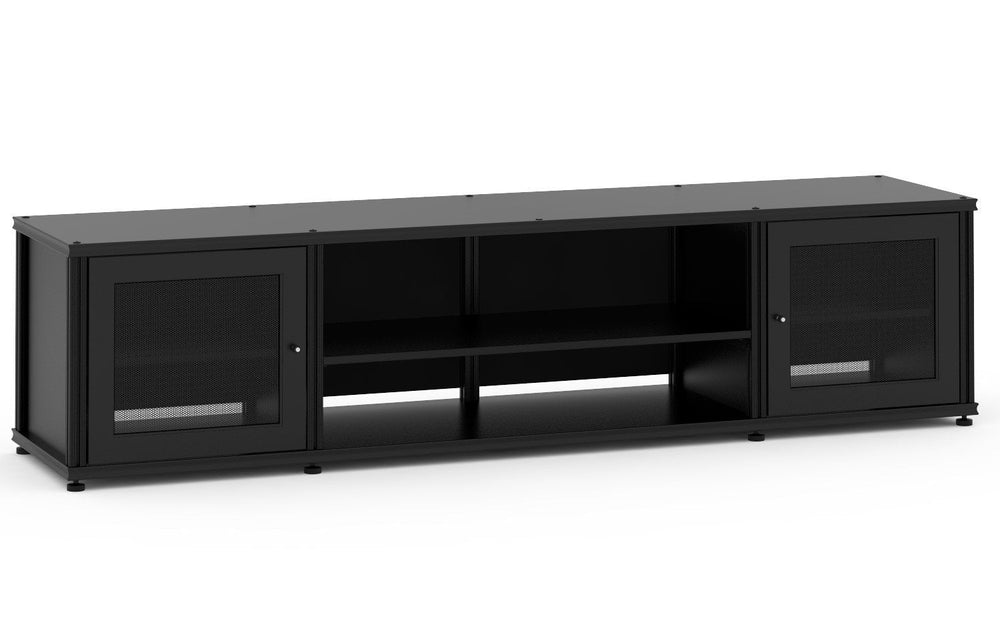Salamander Designs SB248BB Synergy Quad Model 248 Cabinet Black wBlack Posts