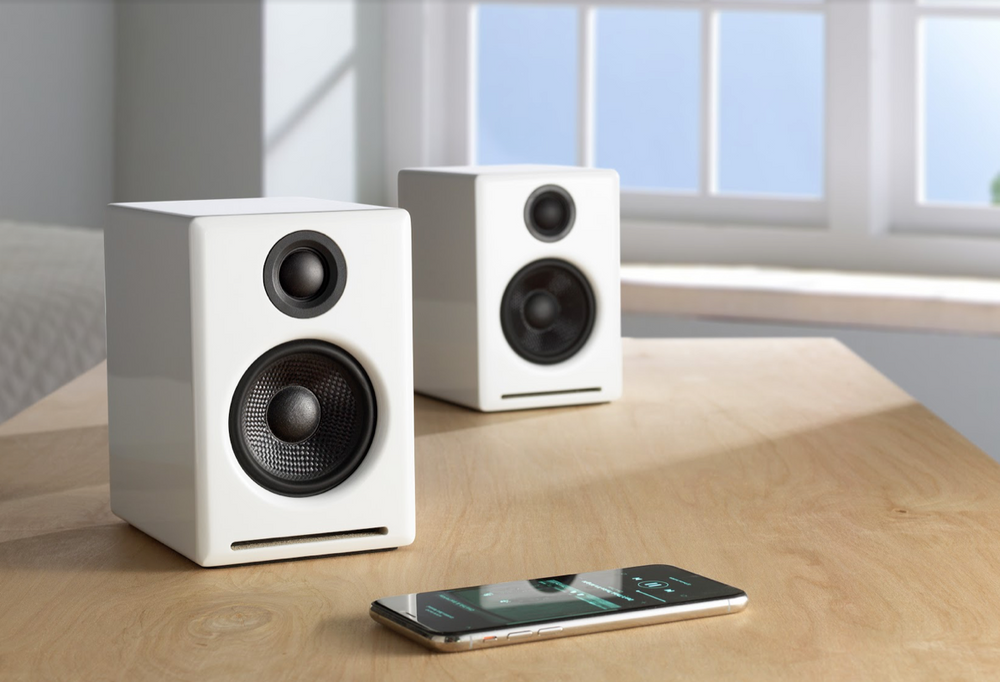 Audioengine A2+ Wireless Desktop Speakers - Gloss White Pair