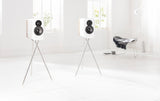 Q Concept 300 Gloss White & Oak Pair Bookshelf Speakers