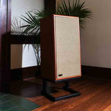 KLH Model Five Floorstanding Speaker and Stand Mahogany Wood Veneer – Each
