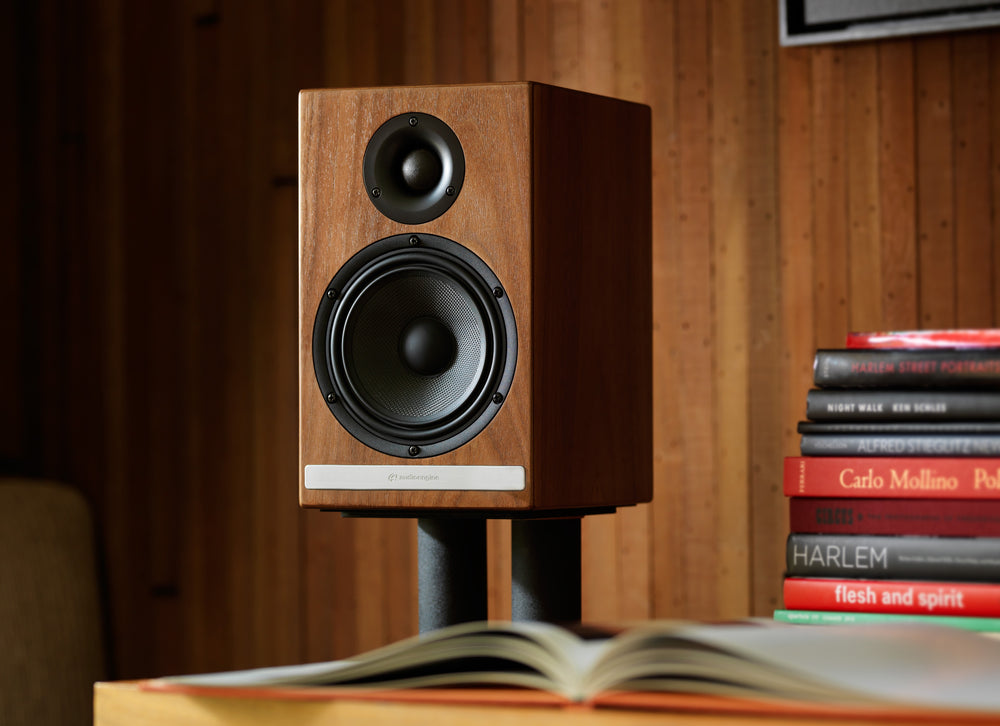 Audioengine D6 Passive Premium Bookshelf Speakers - Walnut Pair
