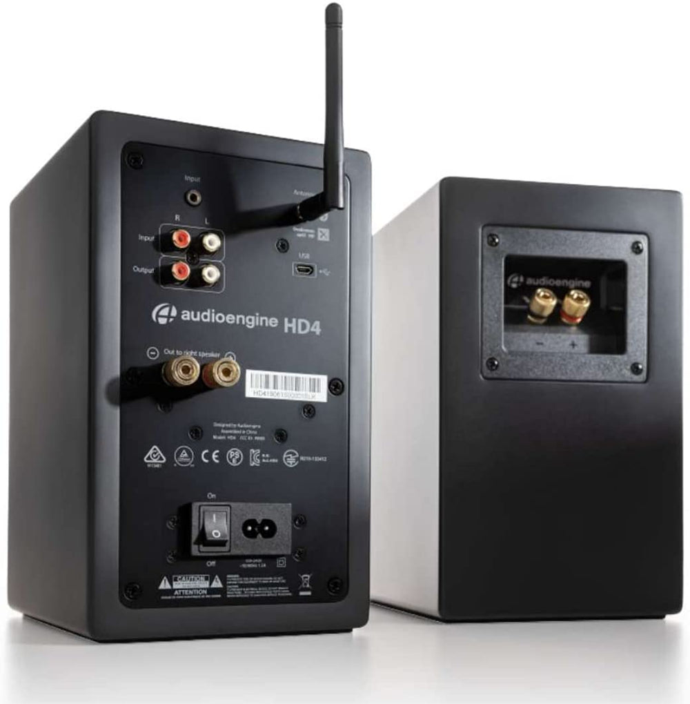 Audioengine HD4 Premium Wireless Bookshelf System (Satin Black)
