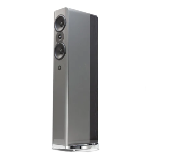 Q Acoustics Q Concept 500 Gloss Silver & Ebony Pair Floorstanding Speakers