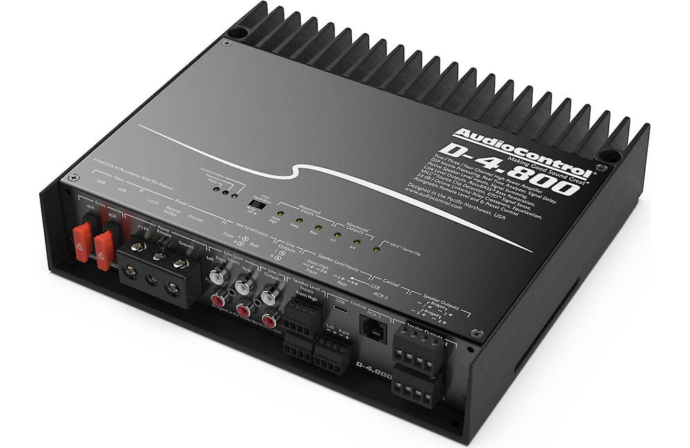 AudioControl D-4.800 High Power 4-Channel DSP Matrix Amplifier wAccubass