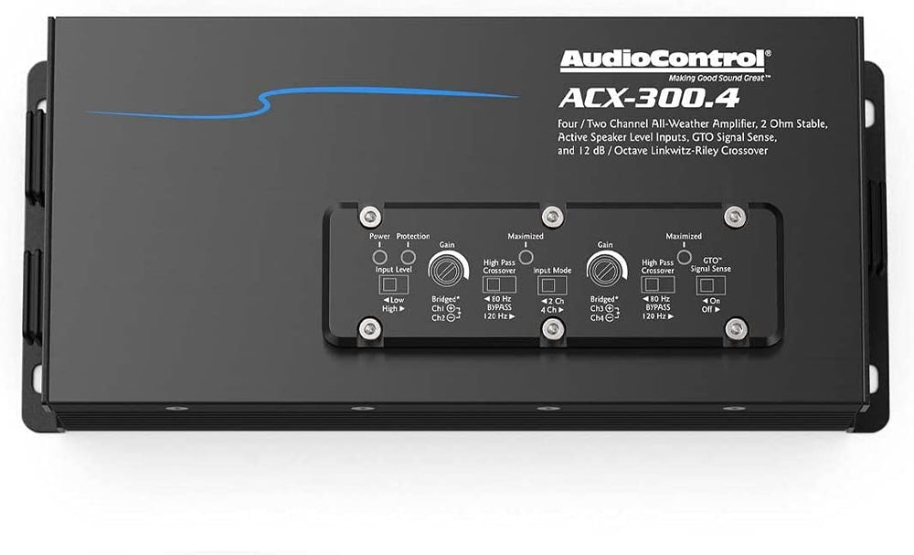 AudioControl ACX-300.4 Powersports  Marine All Weather 4-Channel Amplifier - (4 x 75 watts @ 2 ohms) and(4 x 50 watts @ 4 ohms)