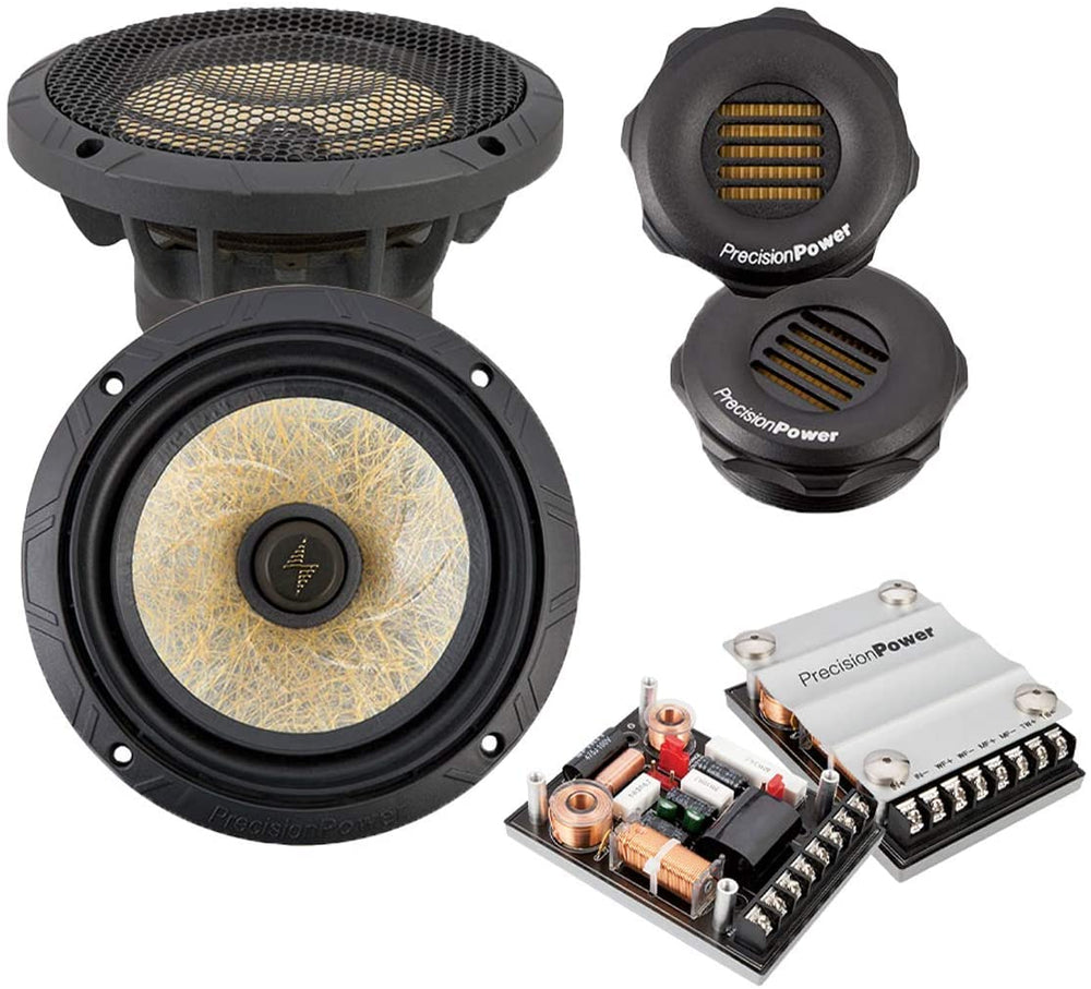 PRECISION POWER: Power Class P.65C3 3-Way Component  6.5-inch Car Audio Sound System 400W Max