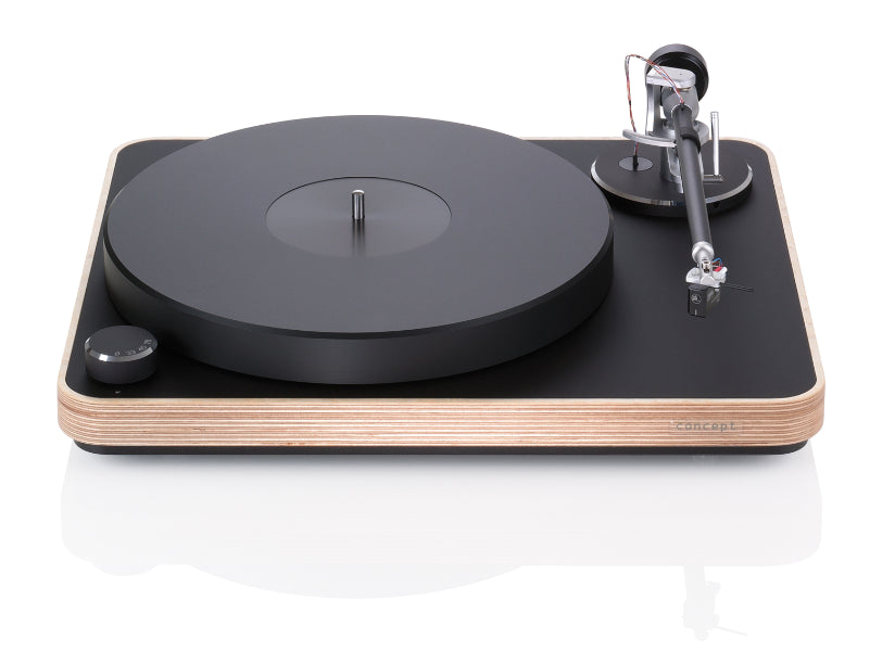 Concept Wood Turntable w Satisfy Carbon Tonearm (Silver) andConcept MC Cartridge