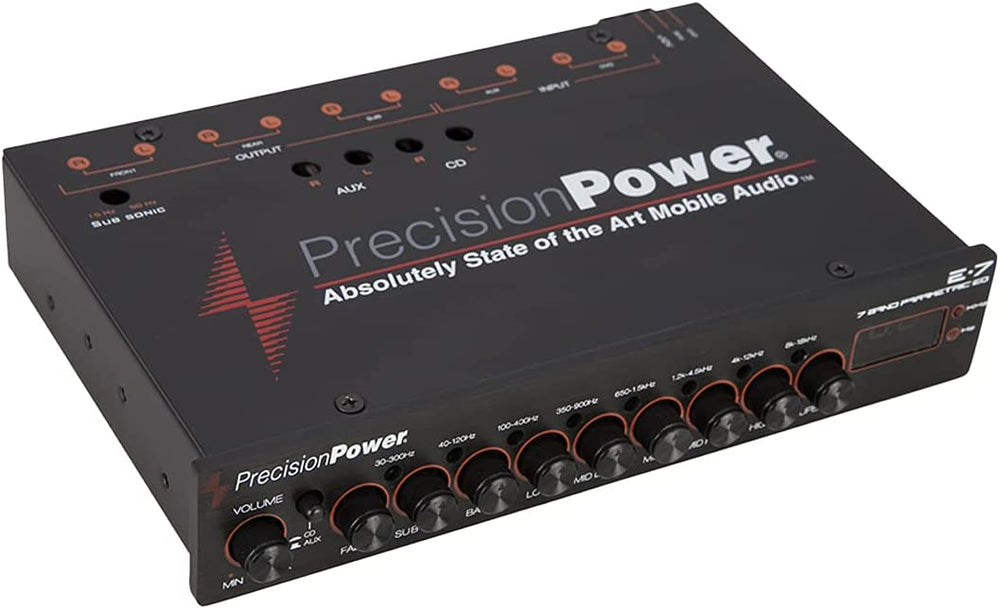 Precision Power E.7 12 DIN 7-Band Parametric Equalizer with LED Display