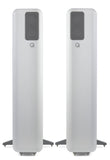 Q Acoustics - Q Active 400 Floorstanding Speaker Pair - White Finish w/ Google Hub