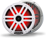 Rockford M2-10H Color Optix 10 2-Way Coaxial LED Marine Speakers – White (Pair)