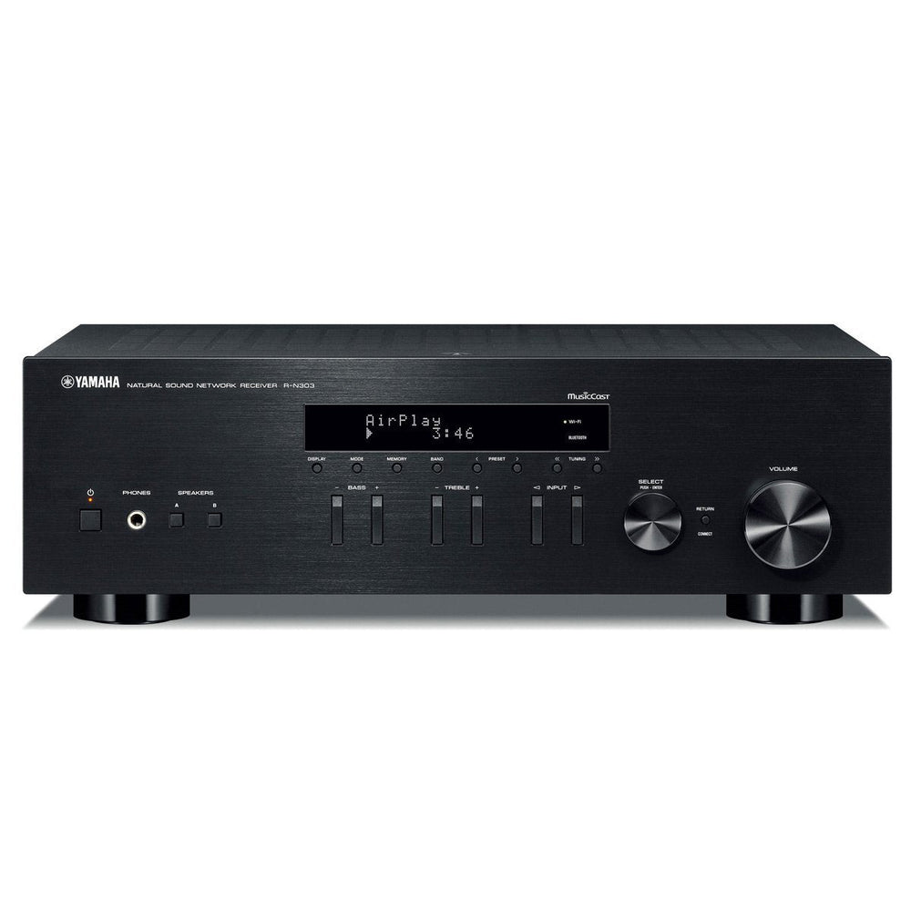 Yamaha R-N303BL Stereo Receiver with Wi-Fi Bluetooth andPhono Black, Works with Alexa