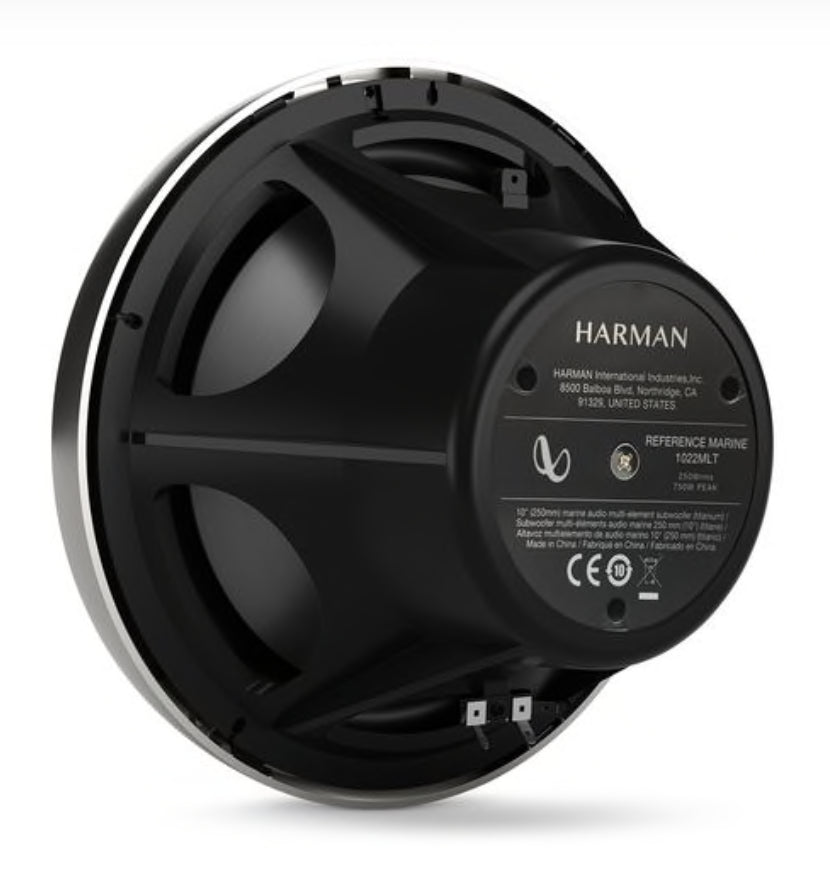 Infinity 622MLT Marine 6.5 Inch RGB LED Coaxial Speakers - Titanium